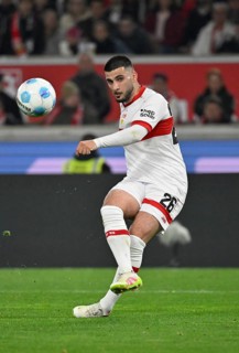 Goal kick Action Goal chance Deniz Undav VfB Stuttgart (26) MHPArena, MHP Arena Stuttgart,