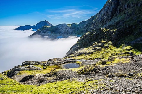 Snowdon Massif, Snowdon Range, Snowdonia, North Wales, UK