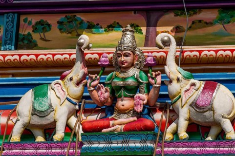 The Arul Mihu Navasakthi Vinayagar Hindu Temple, Victoria, Mahe, Republic of Seychelles, Indian