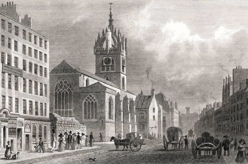 St Giles' Church, looking West, Edinburgh, Scotland, 19th century, from Modern Athens by Th. H.