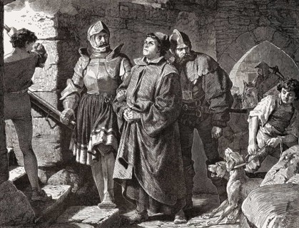 Arrival of Martin Luther at the Wartburg castle, Germany, 1521