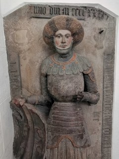 Tombstone of the knight Albrecht von Bach, Morizkirche, Evangelical Lutheran Town Church of St.