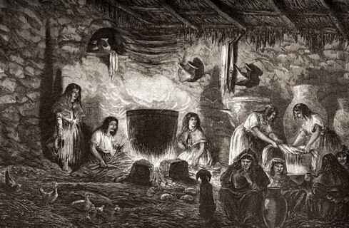 Distillation and consumption of chicha, Perou Andes, South America