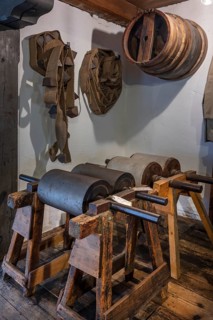 Fluted rollers in a former corn mill, Industrial Museum Lauf, Sichardstr., Lauf an der Pegnitz,