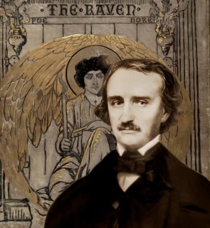 Portrait of Edgar Allan Poe, The Raven, Cover art by Gustave Doré, 1884, digitally edited