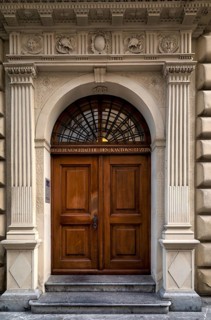 Entrance gate to the government building of the Canton of Lucerne, Ritter Palace, Old Town,