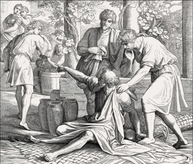 Noah Curses Ham, Old Testament, by Julius Schnorr von Carolsfeld, 1860
