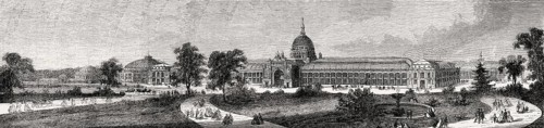 The Palais de l'Industrie, an exhibition hall, erected for the Paris World Fair in 1855