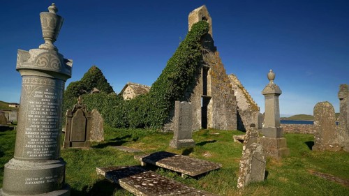 Europe, Scotland, Great Britain, England, landscape, Durness, ruin, chapel, cemetery, grave, Donald