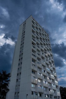 Tenement high-rise, Erlangen, Middle Franconia, Bavaria, Germany