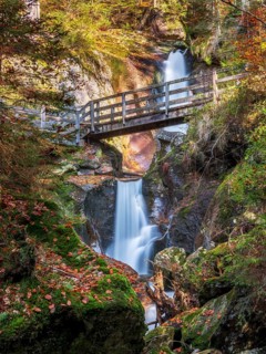 The Hochfall, waterfall near Bodenmais, Bavarian Forest, Lower Bavaria, Bavaria, Germany