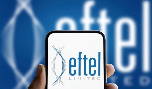 eftel limited logo is displayed on smartphone. Eftel Limited was an internet service provider and