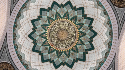Muslims perform Tarawih prayers at the Millet Mosque, the second largest mosque in Turkey, which is