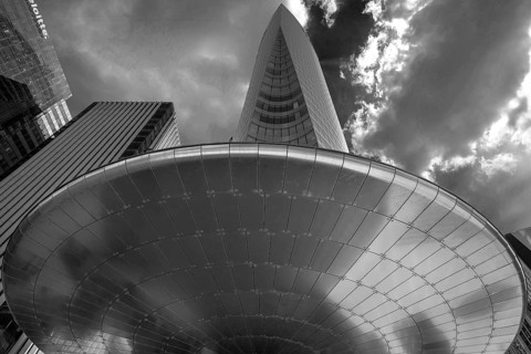 Modern office buildings, La Défence, the New High City District, the largest office district in
