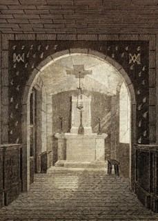 The Chapelle expiatoire, Paris, antique steel engraved print, 1831