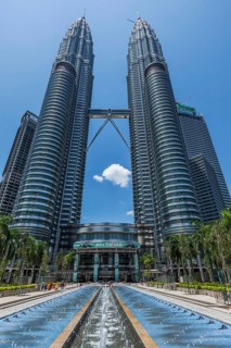 KUALA LUMPUR, MALAYSIA, MAY 5: Petronas Twin Towers in day on May 5, 2011 in Kuala Lumpur. They