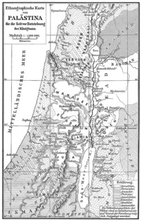 Ethnic map of Palestine, 1000 BCE