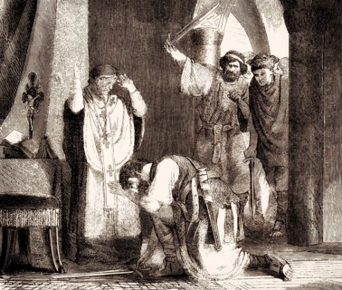 Pope Sergius I, c.?650 – 701, and his bodyguard protospatharios Zacharias