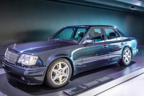 Porsche Museum Stuttgart-Zuffenhausen. Mercedes-Benz E 500 built in 1995, manufactured on behalf of