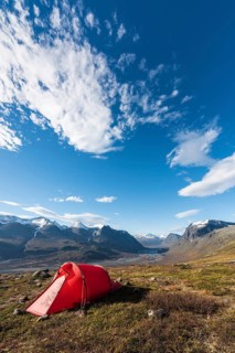 View of Rapadalen, Sarek National Park, Laponia World Heritage Site, Norrbotten, Lapland, Sweden,