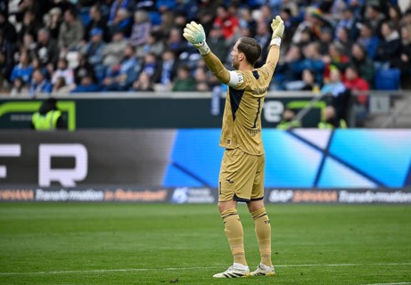 Goalkeeper Oliver Baumann TSG 1899 Hoffenheim (01) Gesture Gesture Soccer Bundesliga, PreZero