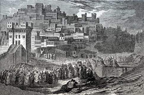 Ezra reading the law, Book of Ezra, Old Testament, Hebrew Tanakh