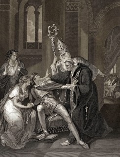 Edwy All-Fair oder Eadwig, ca. 941-959 n. Chr., König von England und Königin Elgiva, ergriffen von