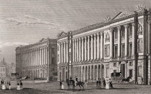 French Naval Ministry, Garde-Meuble de la Couronne, Place de la Concorde, Paris, antique steel