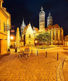 St Peter and Paul Cathedral, night shot, Naumburg, Saxony-Anhalt, Germany