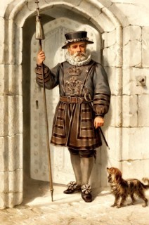 A Yeoman Warder of Her Majesty's Royal Palace and Fortress the Tower of London, or Beefeater,