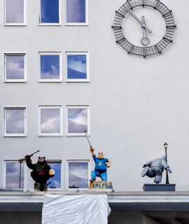 Caricatura, gallery for caricature art, Rainer-Dierichs-Platz, Kulturbahnhof Kassel, Germany