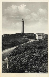 Historical postcard, picture postcard, lighthouse of Wittdün-Amrun, North Frisia,