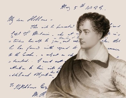 George Gordon Noel Byron, 6th Baron Byron of Rochdale, 1788, 1824, British poet, digital edited,