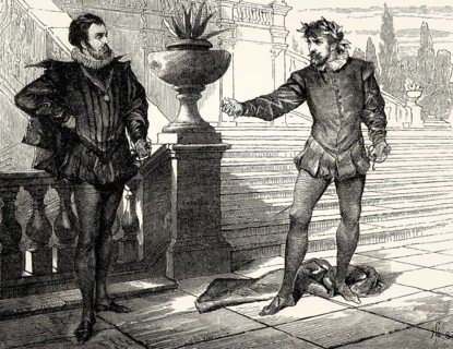 ACT II, SCENE III., Tasso, Antonio, scene from Torquato Tasso, a play by Johann Wolfgang von Goethe
