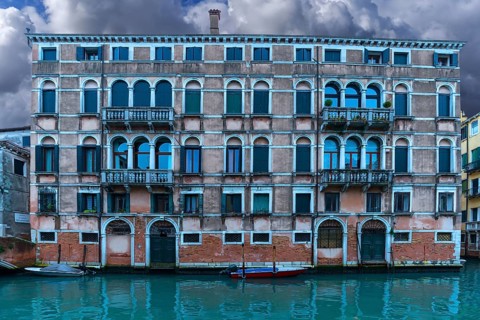 Historic house on the canal, Venice, Veneto, Italy