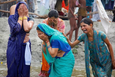 Allahabad, India, 20.01.10 - Hindus meet at Magh Mela in Allahabad to take a holy bath at the