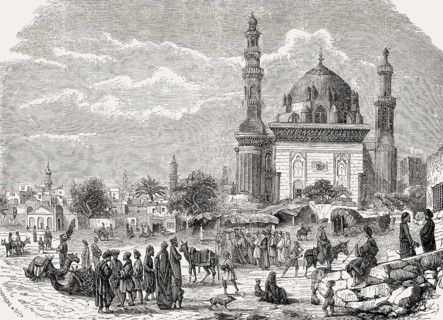 The Mosque-Madrassa of Sultan Hassan, historic district of Cairo, Egypt, 1857