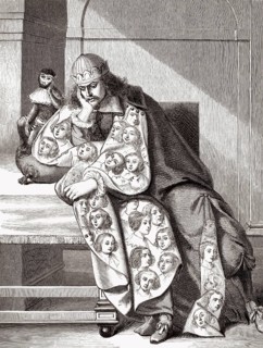 Melancholische Figur, genannt Mensch der Sünde, 1634, von Abraham Bosse, ca. 1602-1676, einem