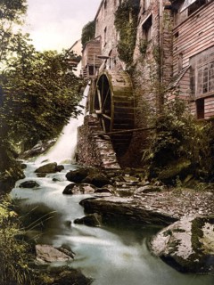 Mühle, East Lyn, Lynton und Lynmouth, England / Mill, Lynton and Lynmouth, England, Historic,
