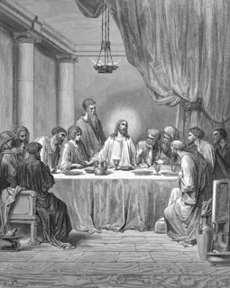 The Last Supper, Jesus celebrating the Farewell Supper with the Twelve, Matthew chapter 26, verse