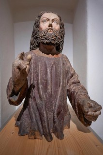 Figure of Jesus, around 1470, only the corpus of the palm tree still exists, Strigel Museum,