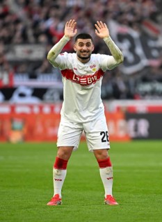 Deniz Undav VfB Stuttgart (26) Gesture Gesture angry, angry, disappointed, Football Bundesliga,
