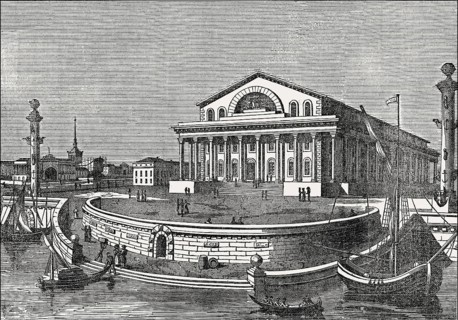 Former Stock Exchange building, today Central Naval Museum, Saint Petersburg, Russia, 19th century