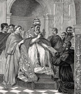 Pope Gregory IX approving the Decretals, Stanza della Segnatura, Vatican City, Rome, Italy, 19th