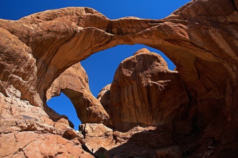 USA, Utah, Arches National Park, Double Arch, Rock, Sandstone, Formation, Arches National Park,