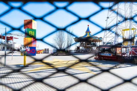 Parc d'atraccions Tibidabo amusement park in Barcelona, Spain
