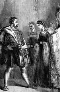 The marriage of Henry VIII to Catherine Parr on 12 July 1543, the last of his six wives. She was