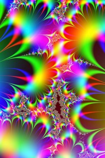 A dazzling display of vibrant fractal patterns featuring a kaleidoscope of colors ideal for digital