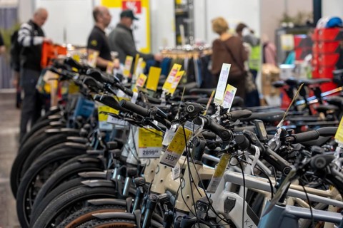 Fahrrad Essen, public fair in the halls of Messe Essen, retailers and manufacturers show everything