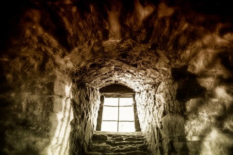 A cellar of an old castle, Germany